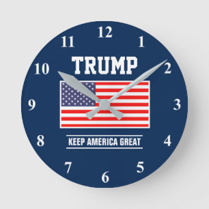 Reloj de pared de la bandera de EE. UU. republican