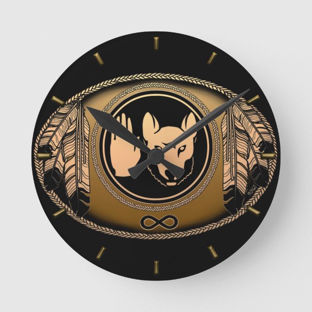 Reloj de pared de la bandera de la primera nación  (Anverso)