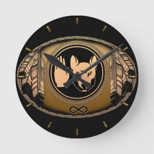 Reloj de pared de la bandera de la primera nación