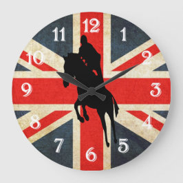 Reloj de pared de la bandera de la unión del jumpe