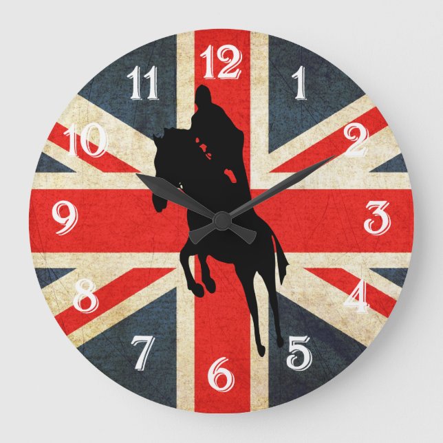 Reloj de pared de la bandera de la unión del jumpe (Anverso)