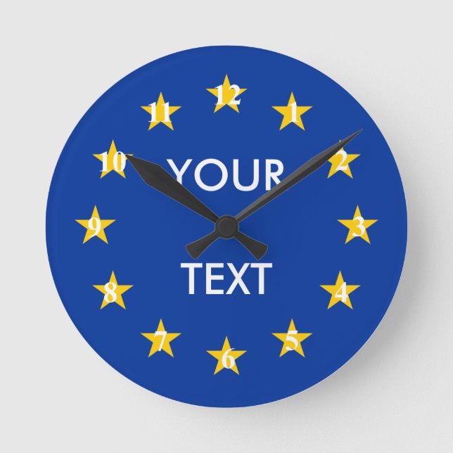 Reloj de pared de la bandera de la Unión Europea (Anverso)