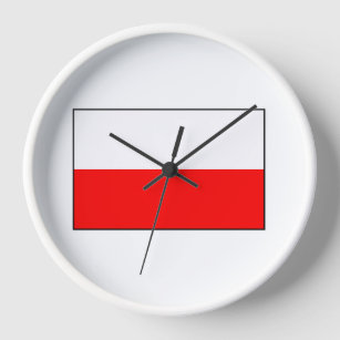 Reloj de pared de la bandera polaca