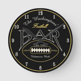 Reloj de pared de la barra de fútbol estadounidens