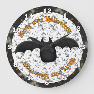 Reloj de pared de la batería de Halloween.