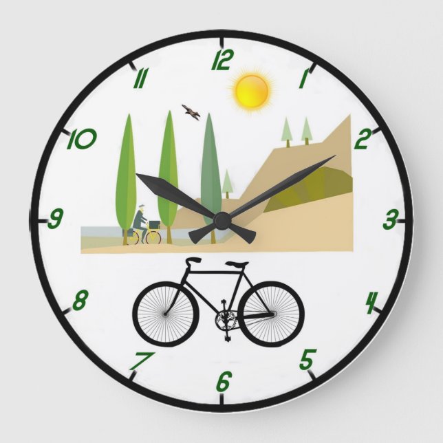 Reloj de pared de la bicicleta (Anverso)