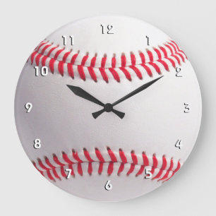 Reloj de pared de la bola del béisbol con número
