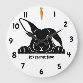 Reloj de pared de la cabeza del conejo blanco y ne