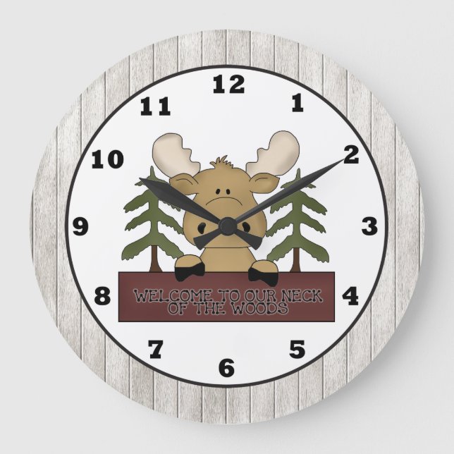 Reloj de pared de la cabina de los alces del (Anverso)