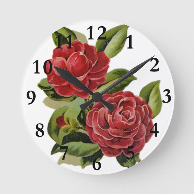 Reloj de pared de la camelia (Anverso)