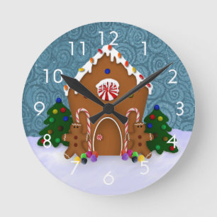 Reloj de pared de la casa del jengibre