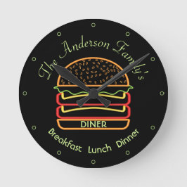 Reloj de pared de la cena familiar