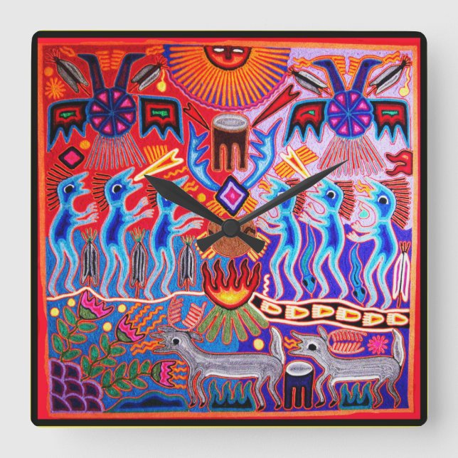 Reloj de pared de la ceremonia de peyote ritual Hu (Anverso)