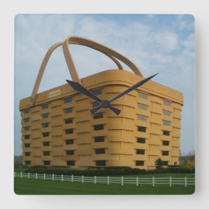 Reloj de pared de la cesta de Longaberger