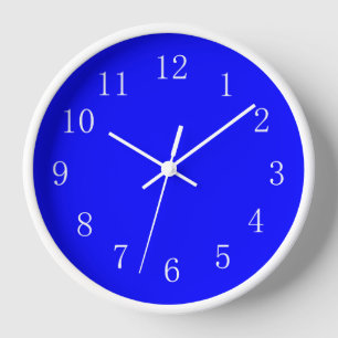 Reloj de pared de la cocina azul