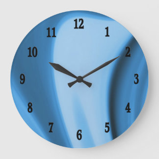 Reloj de pared de la cocina azul