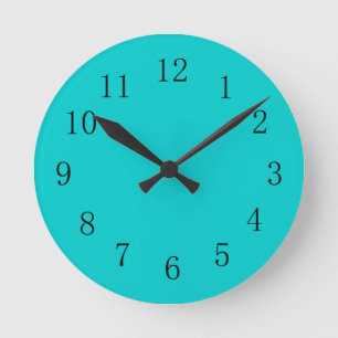 Reloj de pared de la cocina azul de huevo
