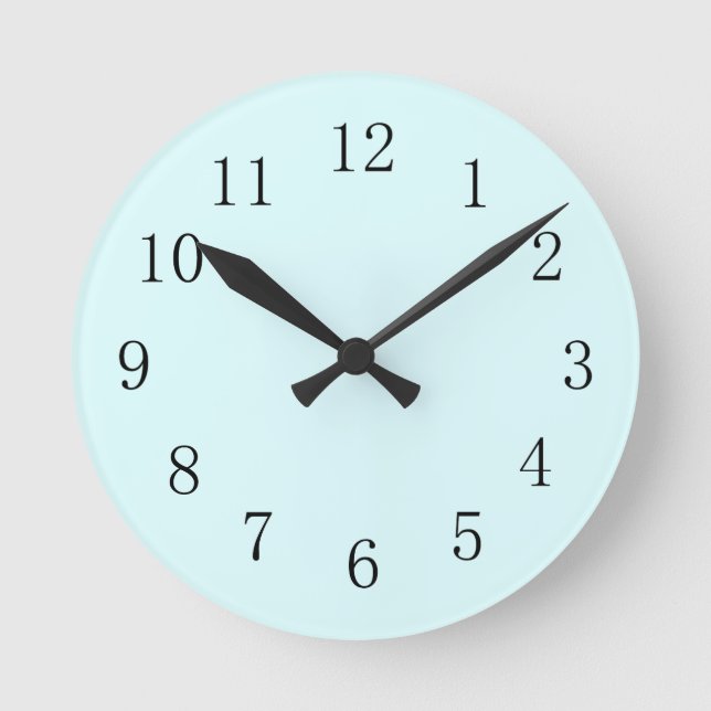 Reloj de pared de la cocina azul del bebé ligero (Anverso)
