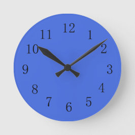 Reloj de pared de la cocina azul real
