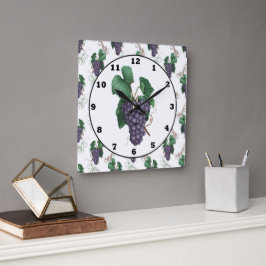 Reloj de pared de la cocina Country Grapes