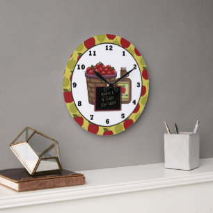 Reloj de pared de la cocina de Apple Fruit Fun