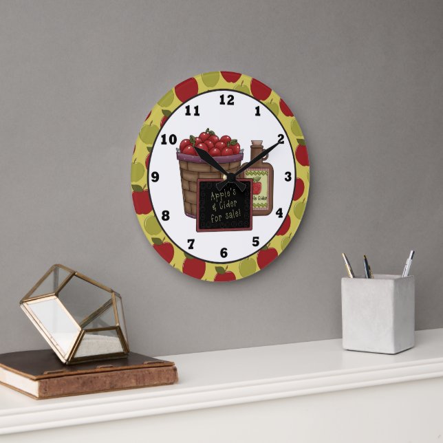 Reloj de pared de la cocina de Apple Fruit Fun (Oficina)