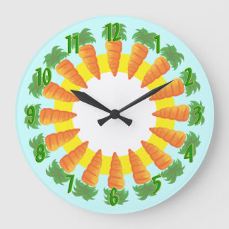 Reloj de pared de la cocina de la zanahoria