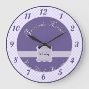 Reloj de pared de la cocina de los abuelos - púrp