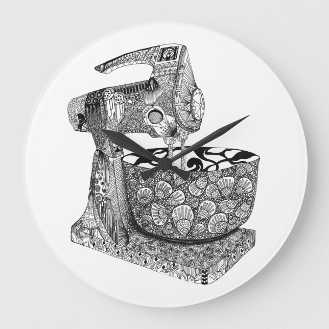 reloj de pared de la cocina del mezclador de arte (Anverso)