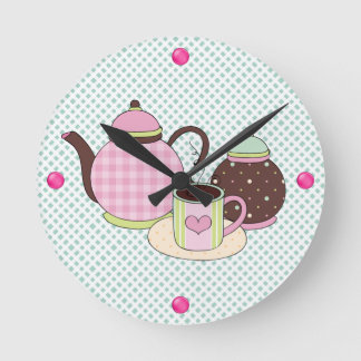 Reloj de pared de la cocina del tiempo del café