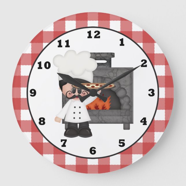 Reloj de pared de la cocina divertida del Chef ita