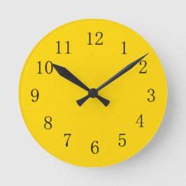 Reloj de pared de la cocina dorada profunda