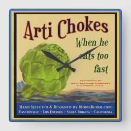 Reloj de pared de la cocina retro de chokes