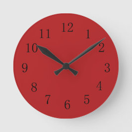 Reloj de pared de la cocina roja de Carnelian