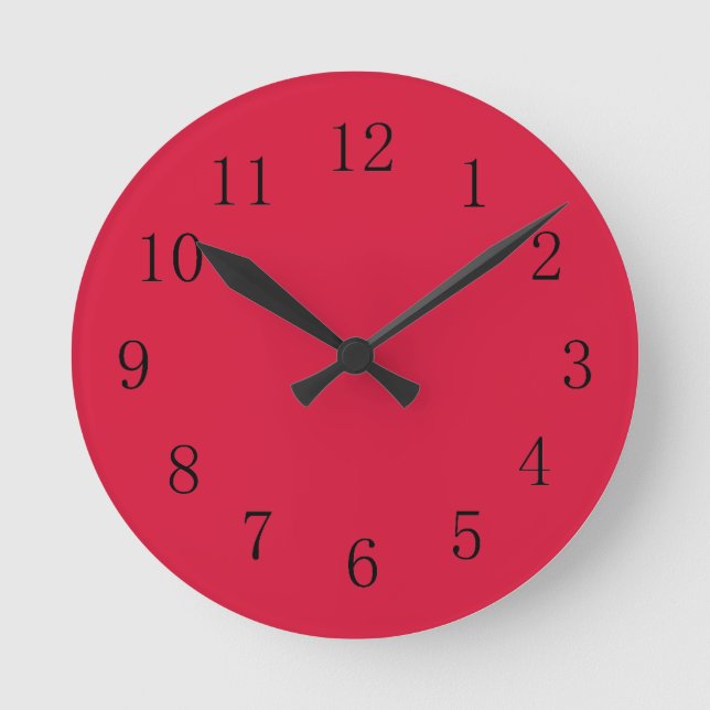 Reloj de pared de la cocina roja de Crimson (Anverso)