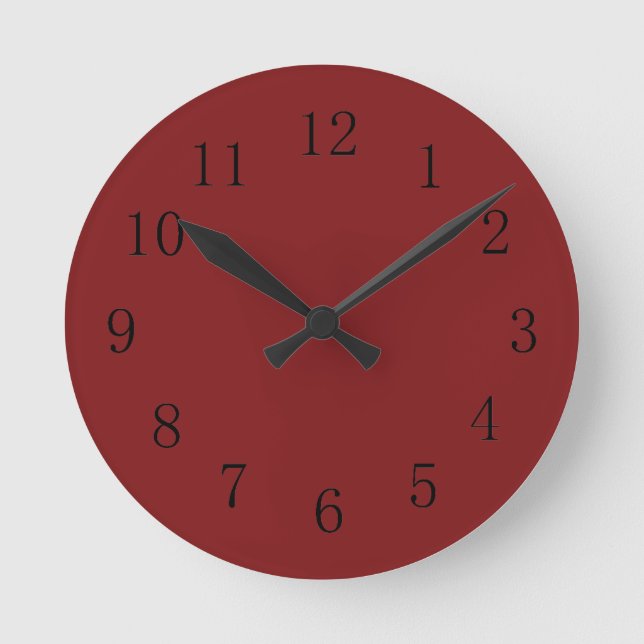 Reloj de pared de la cocina roja de Falu de chocol (Anverso)