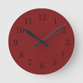 Reloj de pared de la cocina roja de Falu de chocol