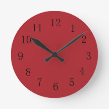 Reloj de pared de la cocina roja de Sangria