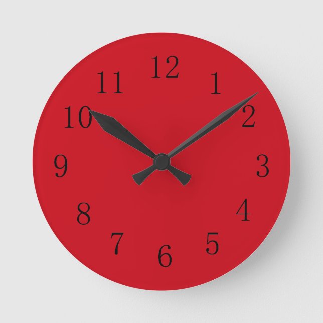 Reloj de pared de la cocina roja de Vermilion (Anverso)