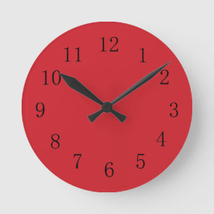 Reloj de pared de la cocina roja del motor contra 