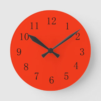 Reloj de pared de la cocina roja escarlata brillan