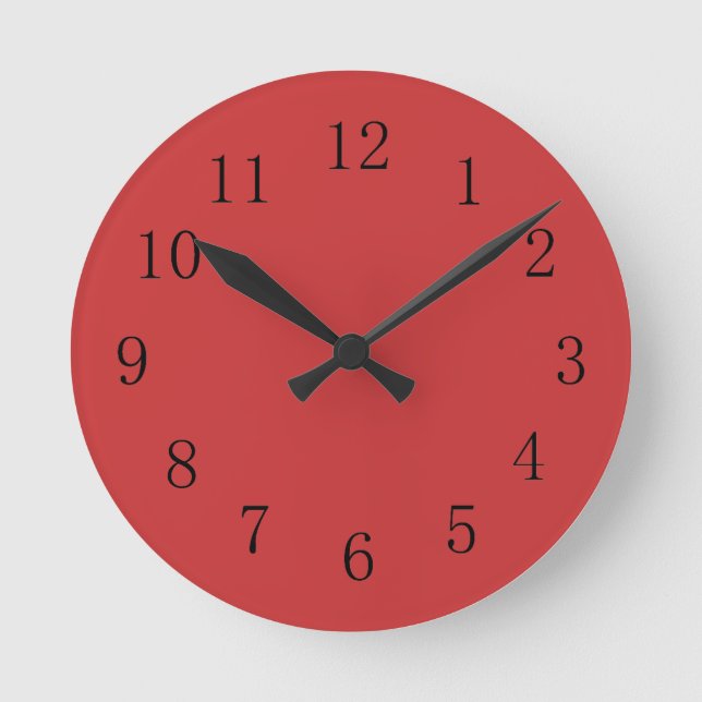 Reloj de pared de la cocina roja persa (Anverso)