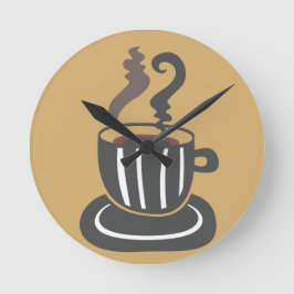 Reloj de pared de la copa de café