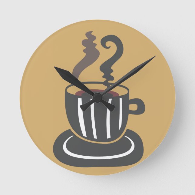 Reloj de pared de la copa de café (Anverso)