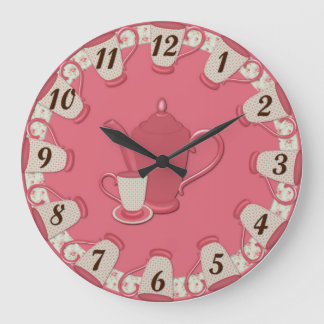Reloj de pared de la Copa de Tea Shabby