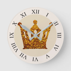 Reloj de pared de la Corona dorada