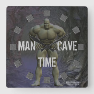 Reloj de pared de la cueva del hombre