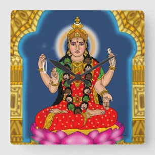 Reloj de pared de la diosa Bhairavi