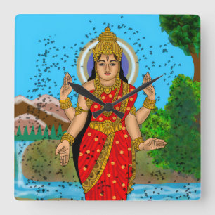 Reloj de pared de la diosa Bhramari