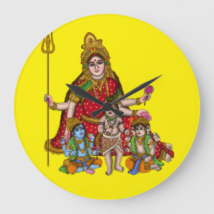 Reloj de pared de la diosa Durga